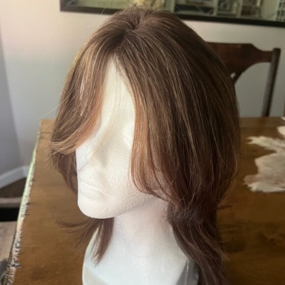 Uniwigs 7"x8" Courtney | Mono Part | Right Part Remy Human Hair Topper - Picture 1 of 5